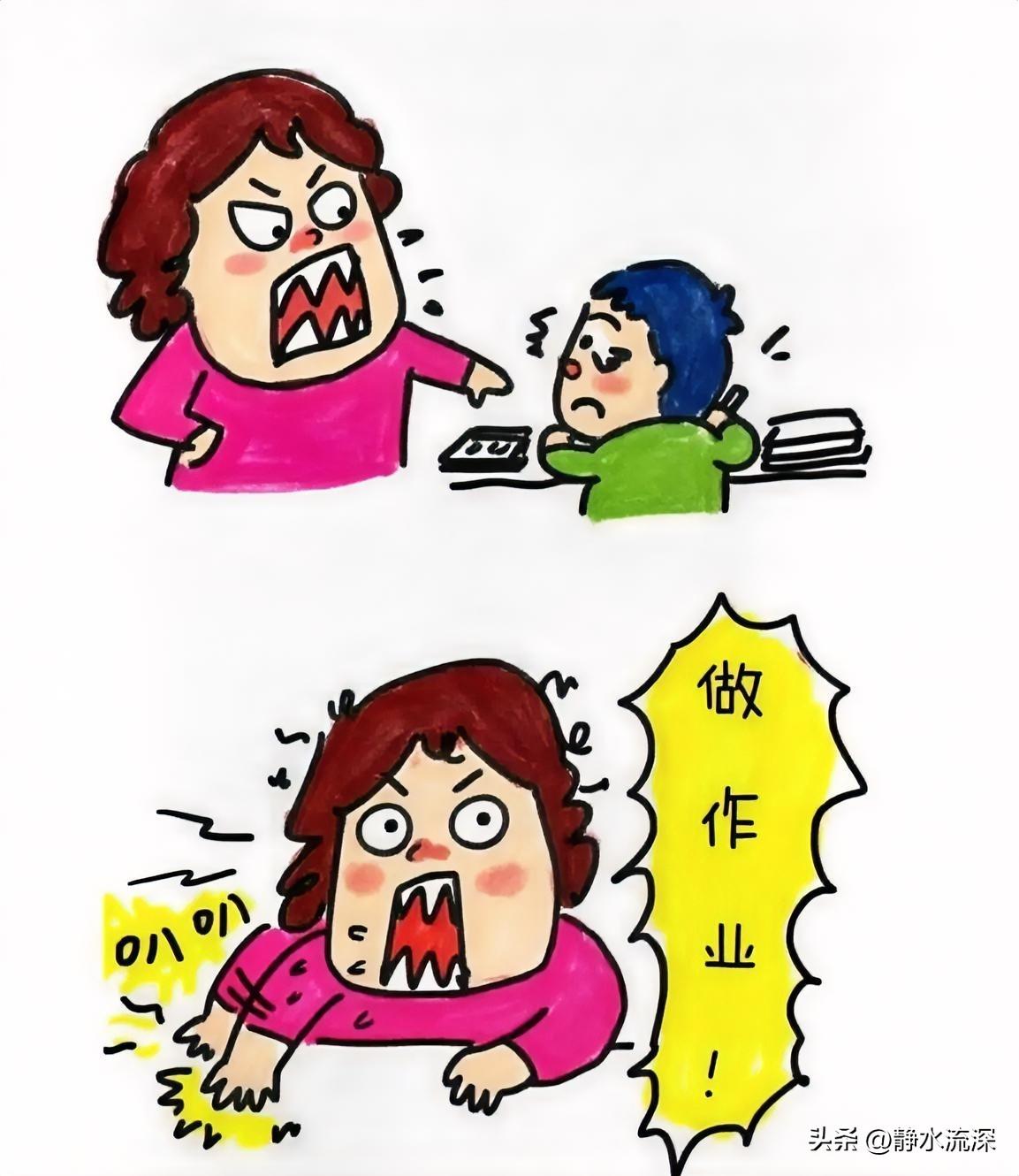 陪孩子写作业的文章，大概不少家长都懂这个情况，所谓不陪作业母慈子孝，一陪作业上蹿