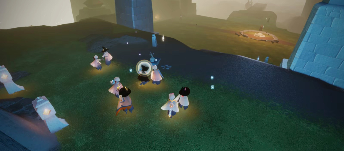 光遇 都是一对一对的飞过来的，当时一起点亮，全都搁哪叭叭叫