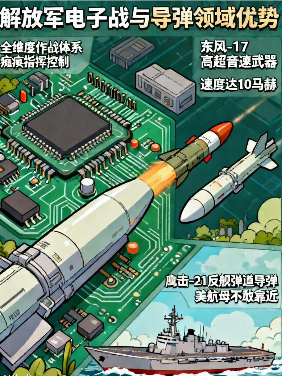 根据美国国防部机密报告及多方分析，解放军在电子战和导弹领域已实现对美军的全面超越