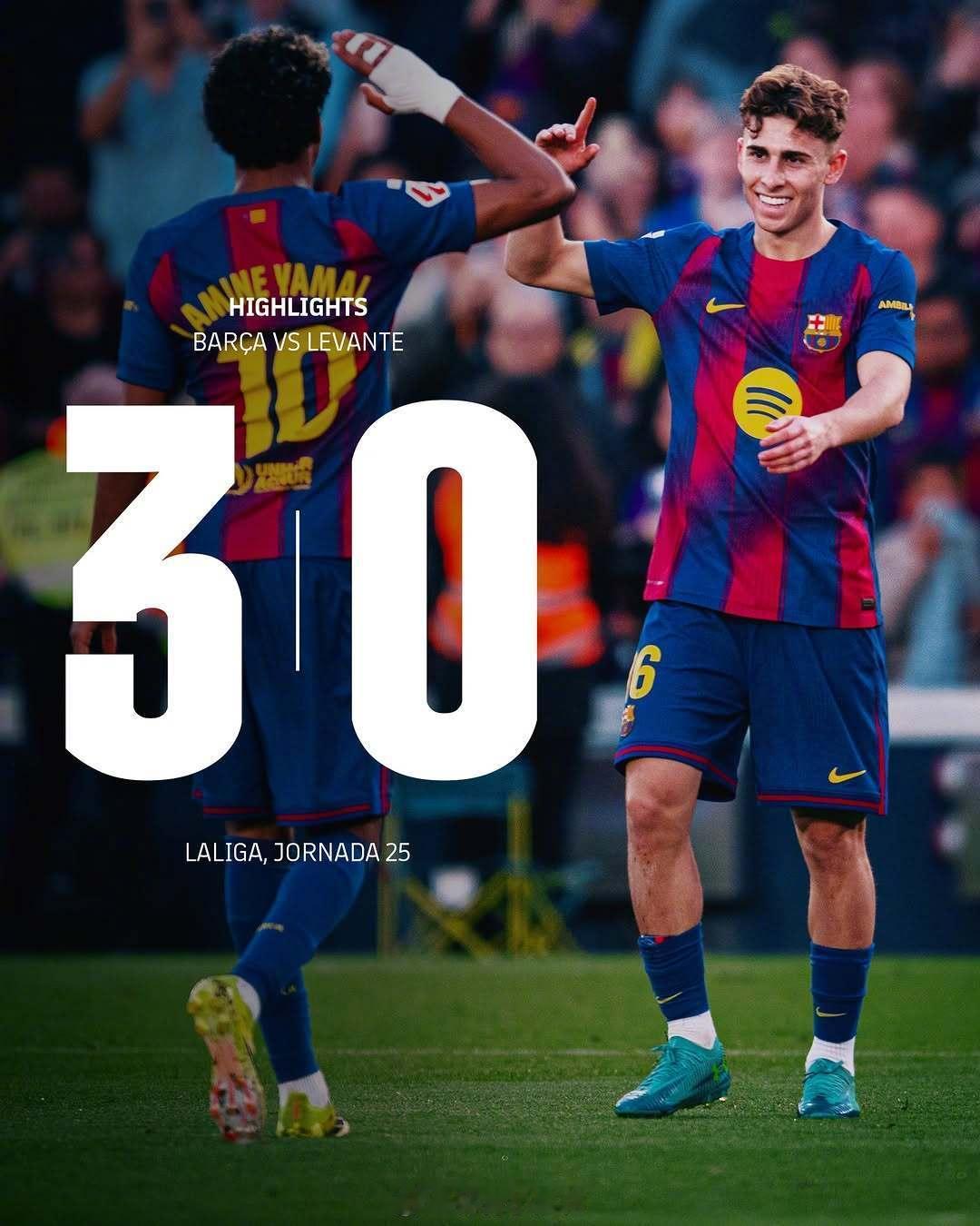 🧧用胜利给culer萨迷 拜个晚年！⚽⚽⚽巴萨3比0莱万特 全场进球集锦⬇️巴