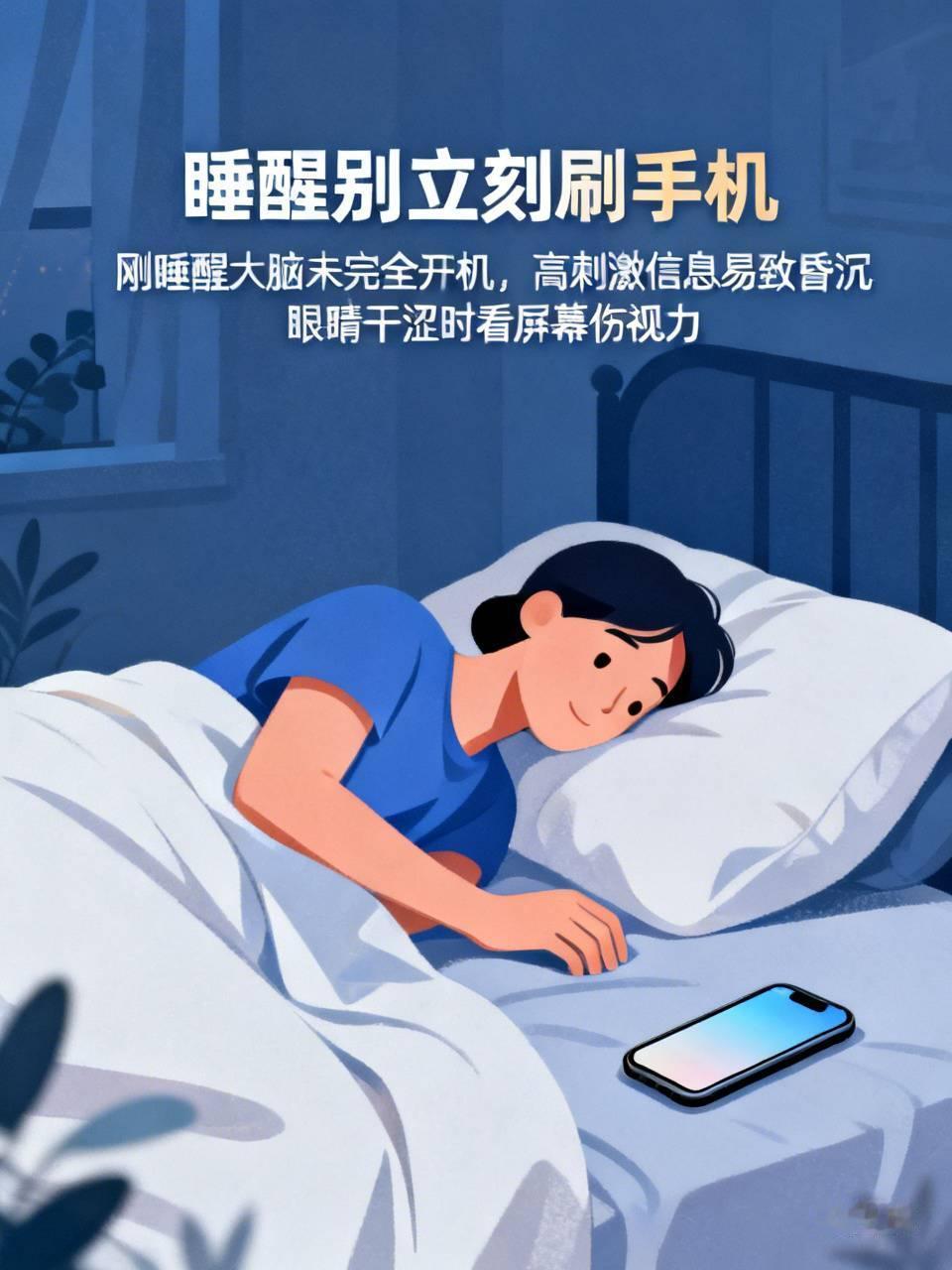 睡醒千万别立刻刷手机！很多人天天都在做

有没有跟我一样，眼睛一睁开，第一件事就
