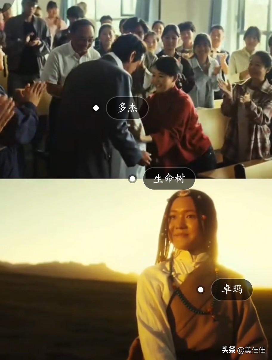 二刷《生命树》，被一个超戳心的彩蛋狠狠打动：多杰去北大演讲时，为他献哈达的女大学