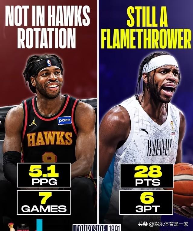 勇士不要，老鹰不用，希尔德一场28分把两个队都打脸了

NBA边缘人？国家队大杀