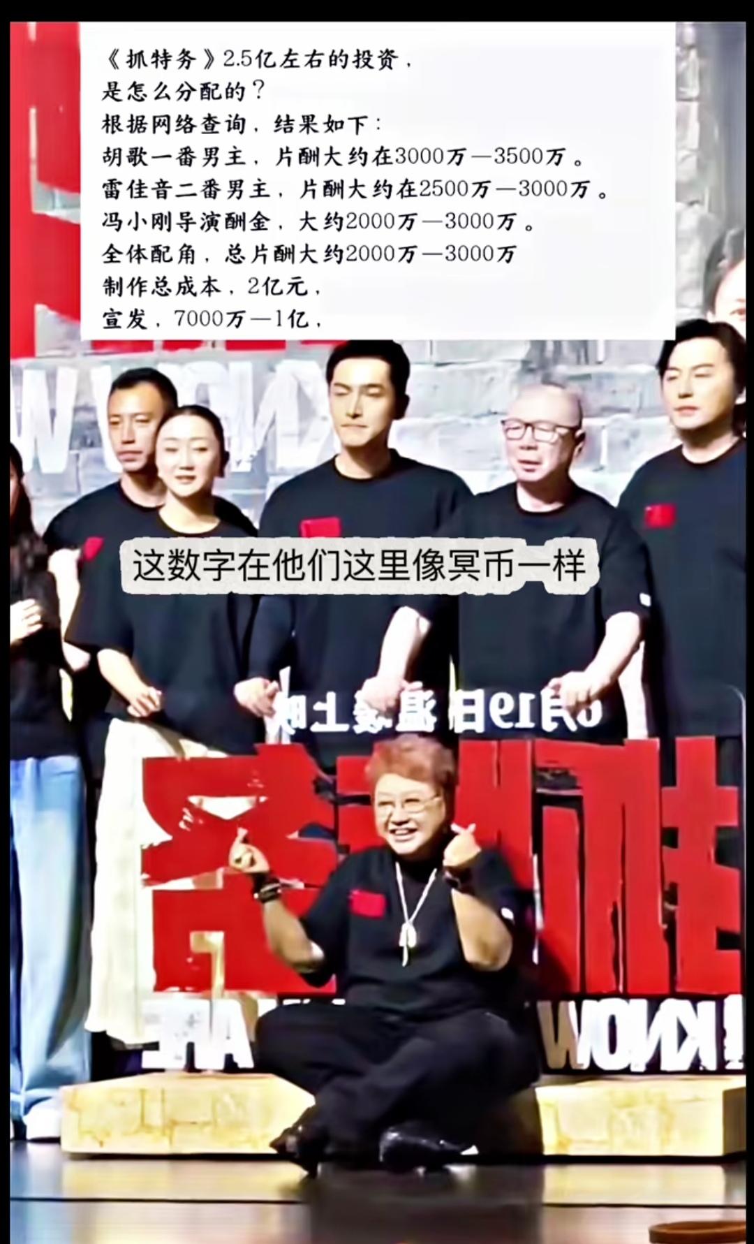 胡歌、雷佳音片酬这么高？大概率不是真实信息！
   网传数据仅自媒体猜测，无官方