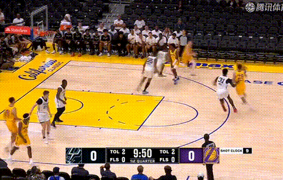 开局克内克特连拿4分，马刺喊出暂停。nba夏季联赛 ​​​