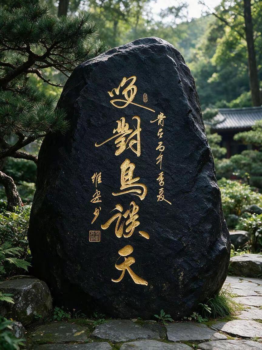 维安原创书法作品。AI金石篆金书法字