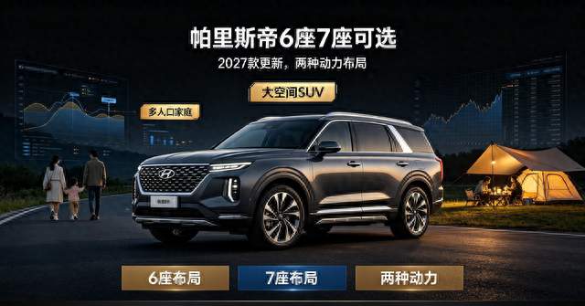 2027款现代帕里斯帝来了，6座7座双布局