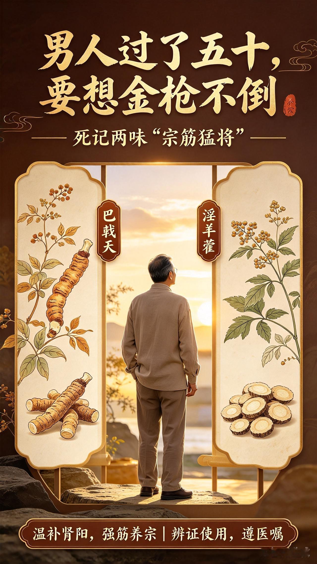 男人过了五十，要想金枪不倒，死记两味“宗筋猛将”——从秒泄到半小时起步，五十照样