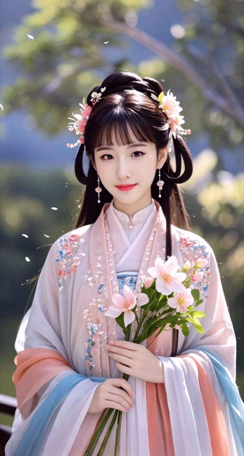 AI扩图 AI花颜雅韵