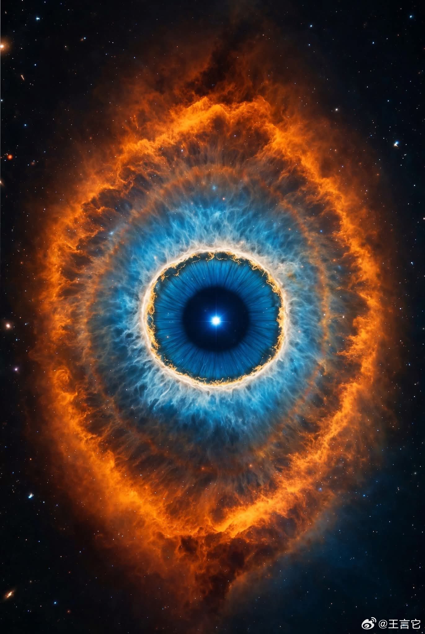 ‼️ NASA发布了一张令人惊叹的螺旋星云新照片。      距离我们700光年