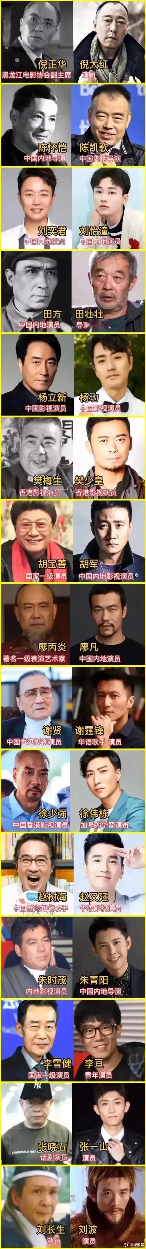 演艺圈里的父子档最后一位父子俩是共用一张脸吗[哈哈] ​​​