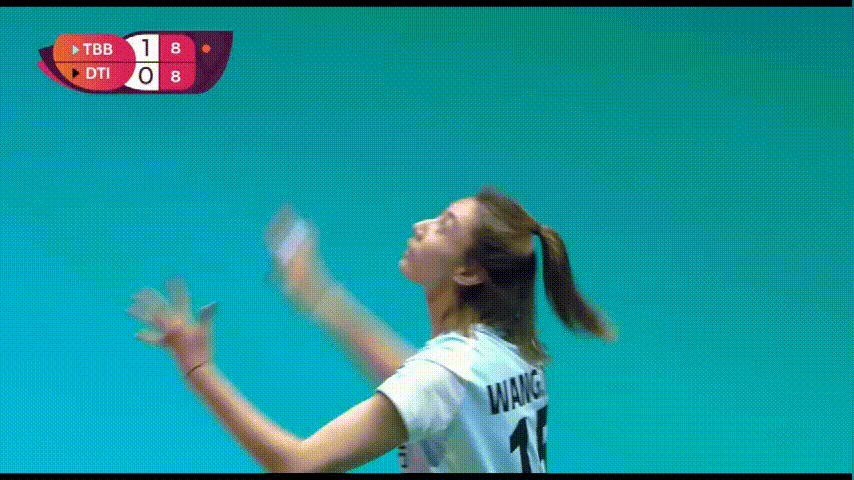 【两位副攻的合作】媛媛好发，小美女好争，反超！！！ 