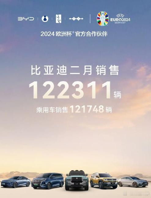 比亚迪2月份卖了12.2万辆车，其中海洋和王朝占总销量的93%左右。再看看近期比