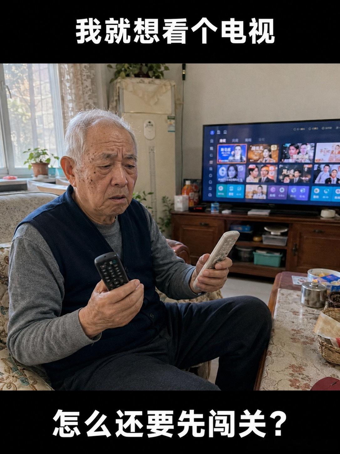为什么老人越来越不会用电视了老人用智能电视，确实有不少现实困难。开机先看一段广告