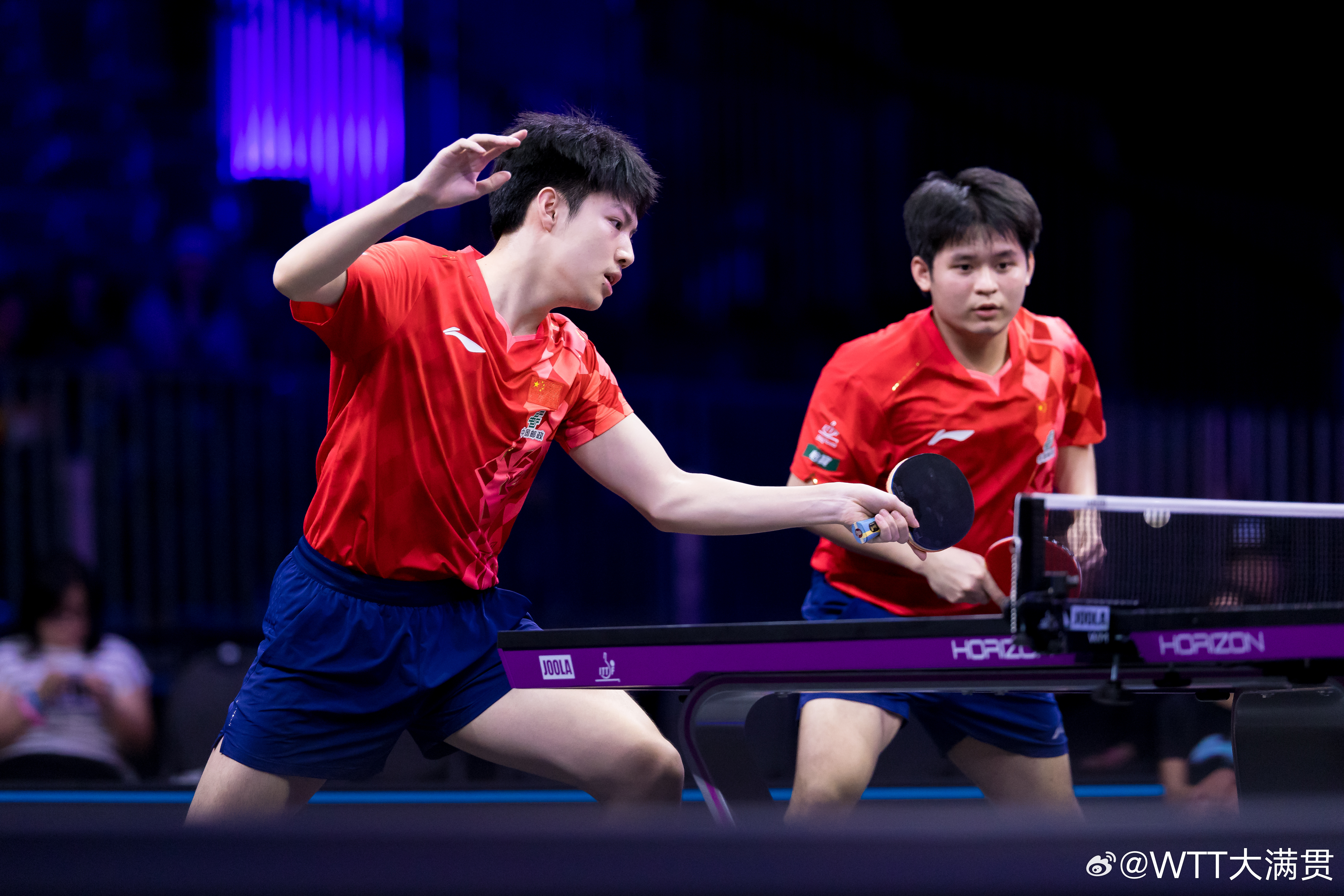 WTT美国大满贯2026 男双1/4决赛林诗栋/黄友政(CHN)3-1冯耀恩/郭