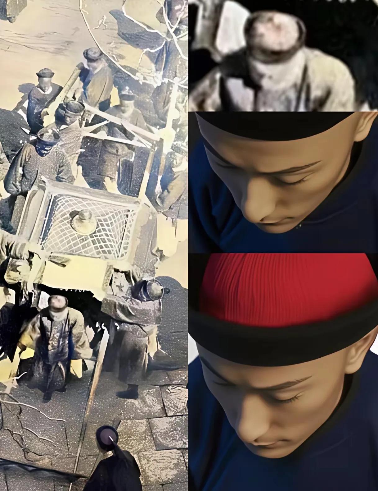 这是光绪帝唯一一张存世照片，他与慈禧逃亡后回北京的照片，据说，这是一位外国人爬在