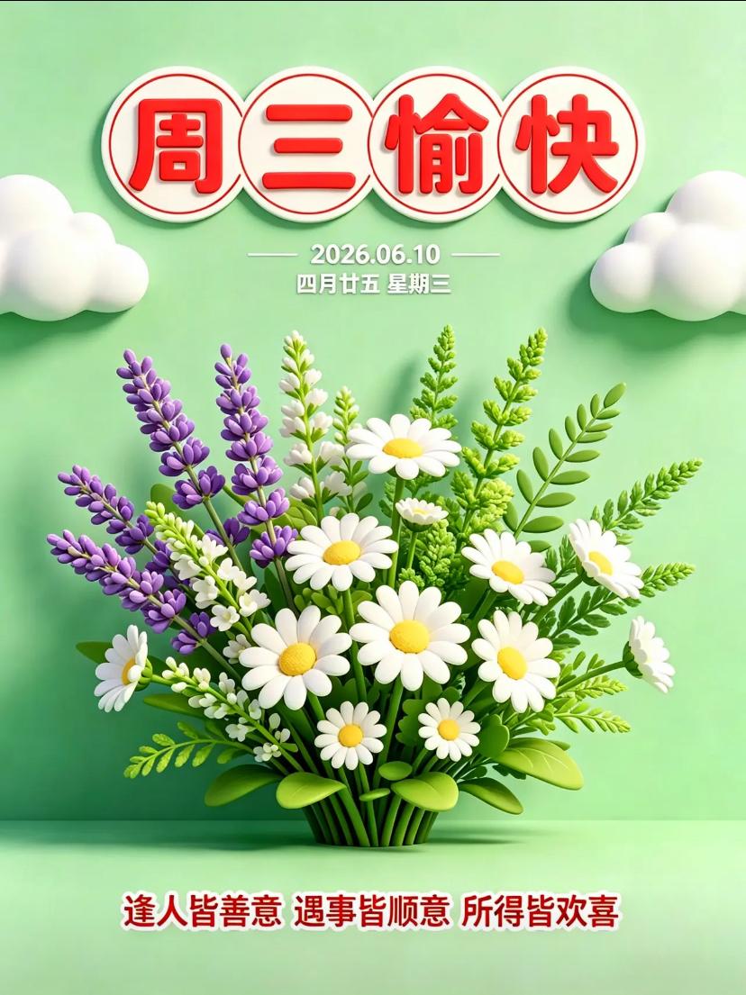 🌺2026./6.10静赏夏景.福运绵长🌺

☘️🌸晨风轻拂，夏韵温婉。清