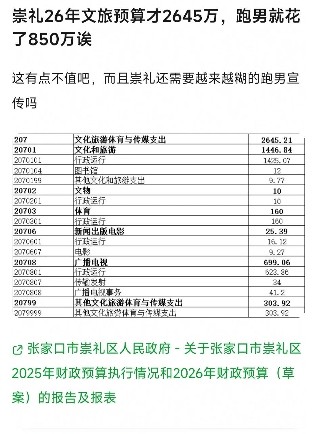 之前开演唱会文旅给补贴两三百万大家都觉得多 跟跑男这些综艺宣传费比还是小巫见大巫