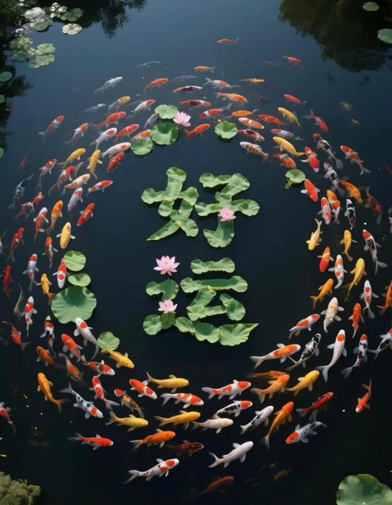 锦鲤绕圈，来给大家圆梦，让诸位好运不断。点赞接福。下一站：圈圈圆圆。 