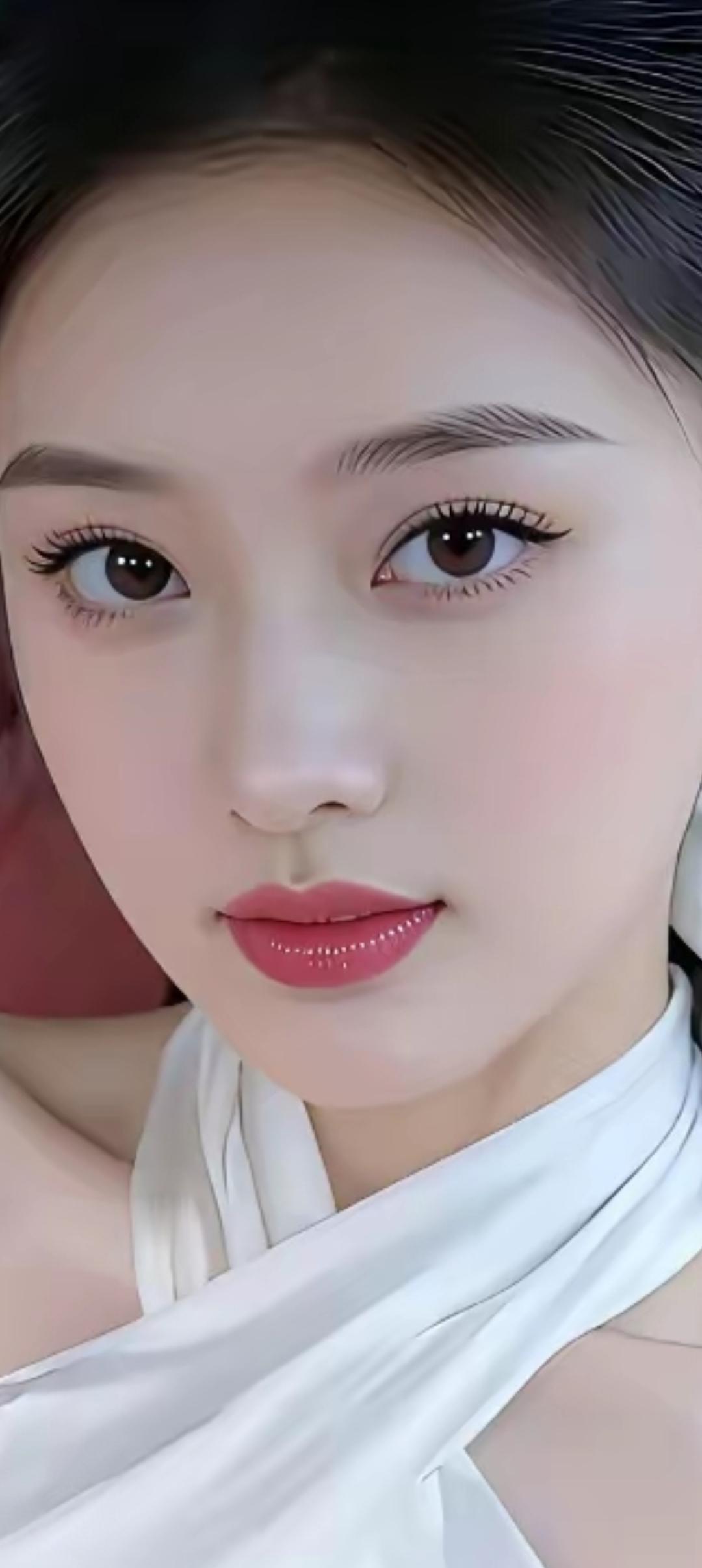 温柔眼妆，甜美唇妆，清新自然妆容