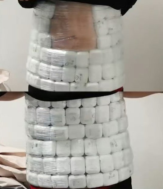 男子把耳机藏成100块腹肌入境 这个小编是会取名字的😂100块腹肌我还寻思是啥
