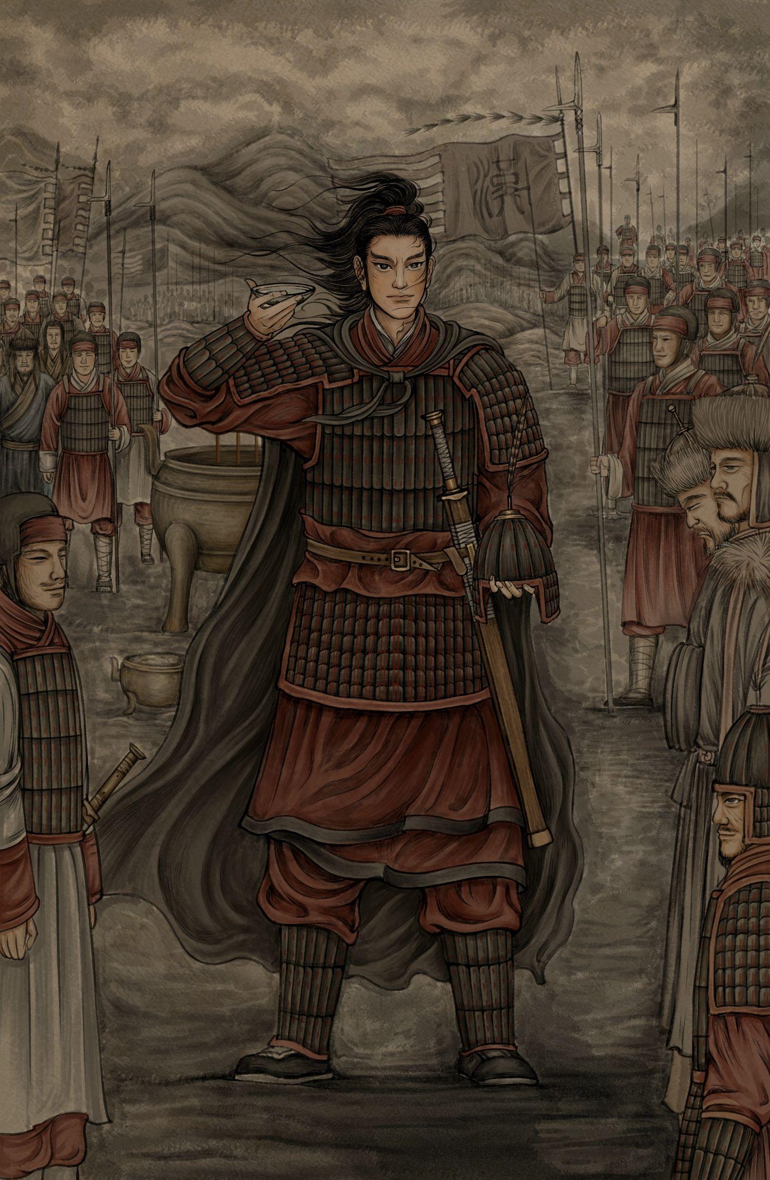 匈奴暴虐，霍去病奉大汉天子令，降义兵，行天诛，冦敢持兵丈，凌我者，必戮。