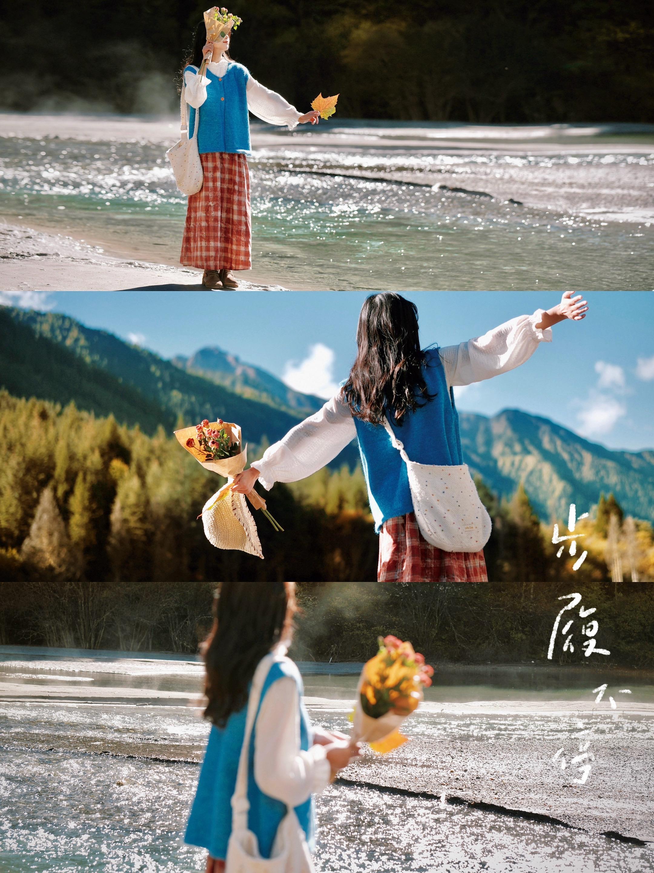 川西的秋天来啦！拍出文艺氛围感。10月的川西，刚刚有了秋意 早晨的湖面...