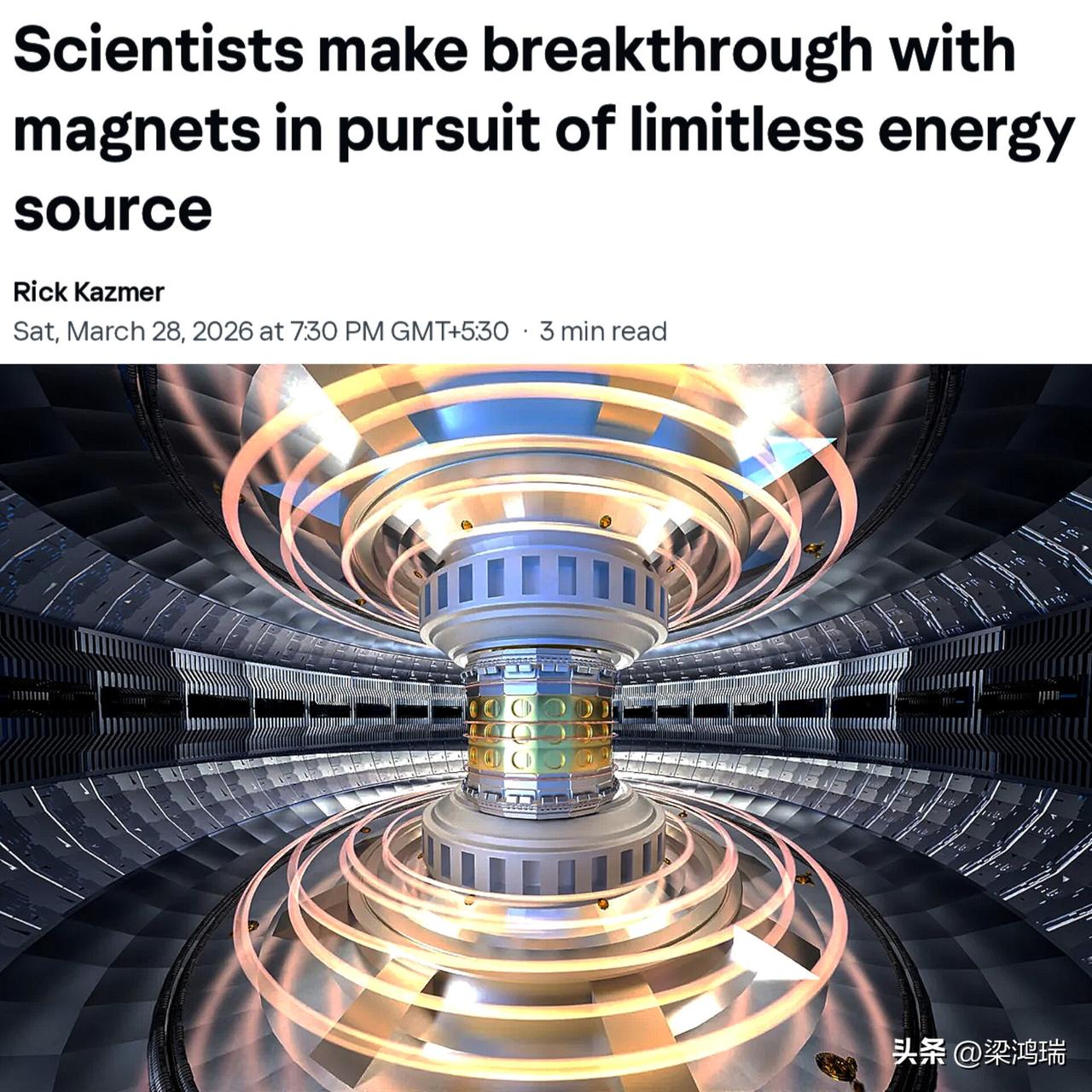 美国科学家使用REBCO（赤土钡氧化铜）开发了先进的高温超导磁铁，能够达到20特