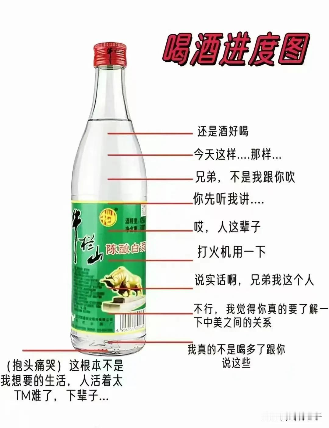 这就是传说中的喝酒进度图[捂脸][捂脸]
太准了吧！有同款的兄弟啊？#又可以喝点