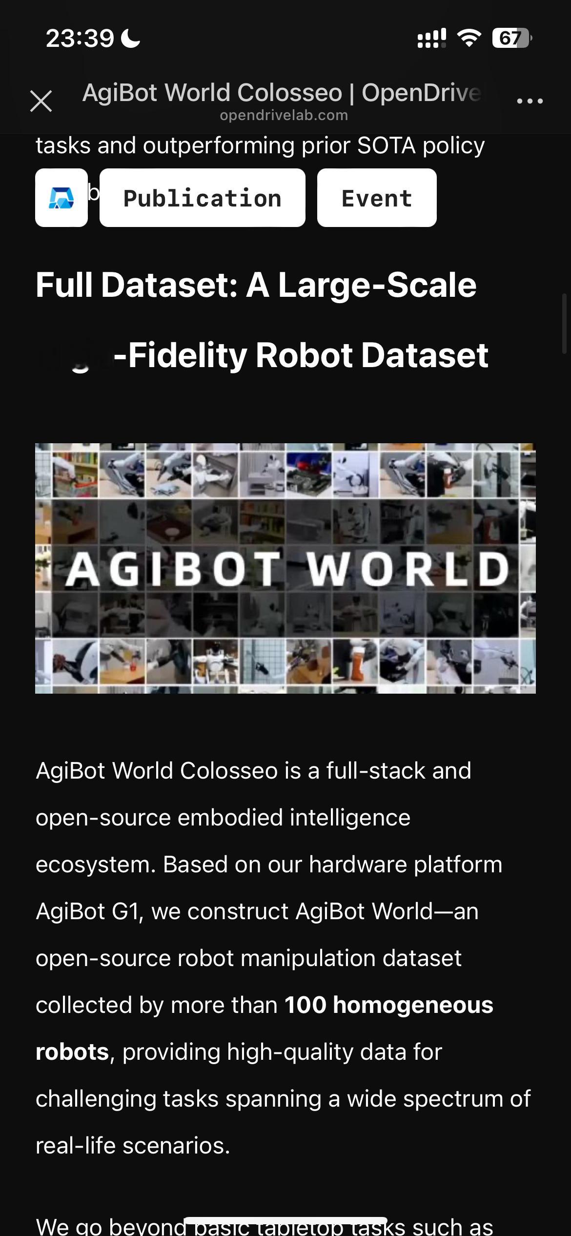 智元机器人和上海人工智能实验室联合推出 agibot world。是一个巨量的具