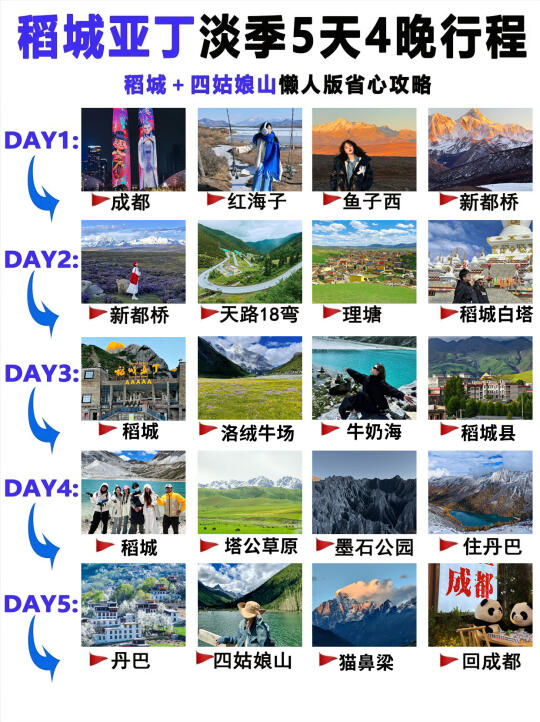 2-4月川西小环线💫5天4晚全新攻略💯