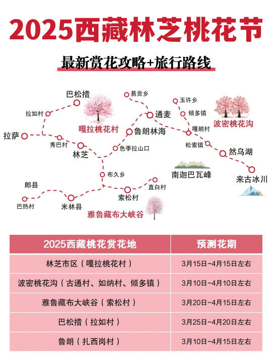 2025林芝桃花节🌸最新赏花攻略+旅行路线