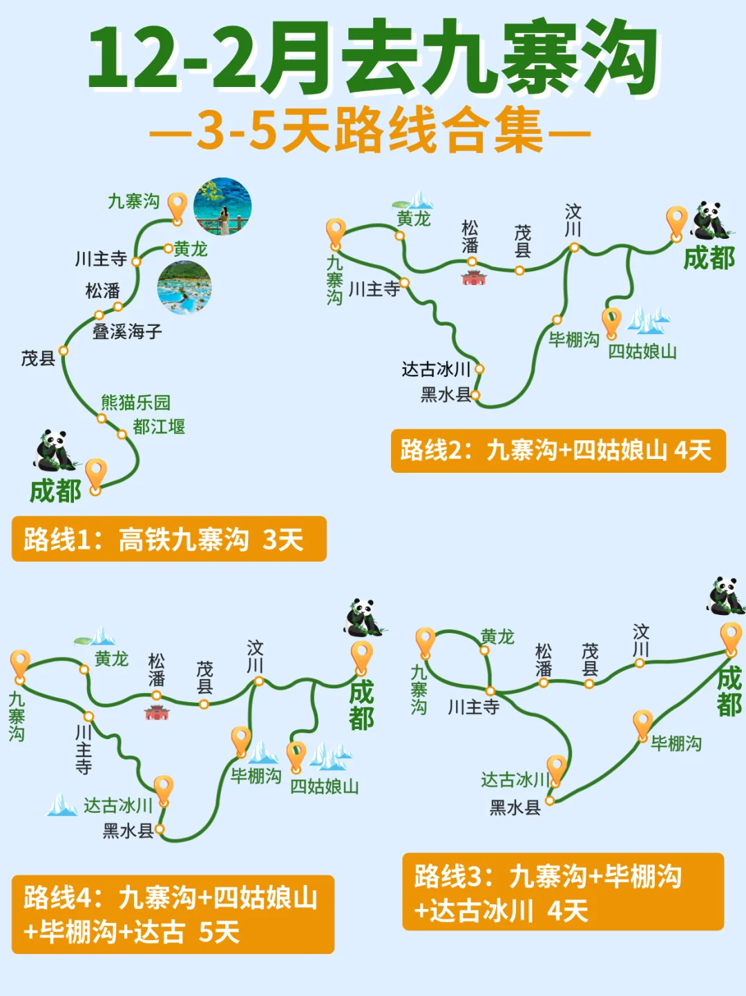 12-2月去川西 | 九寨沟3-5天小环线，附攻略