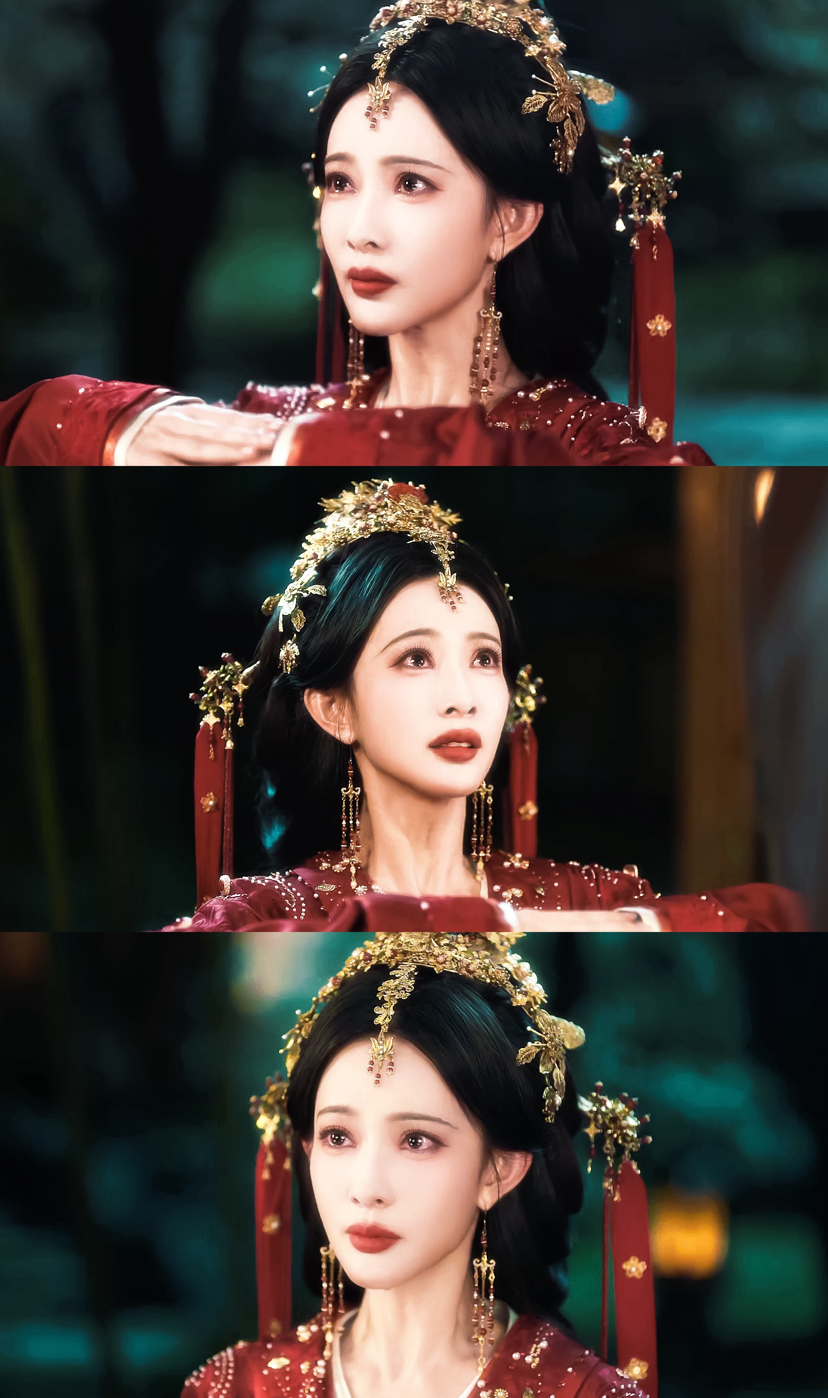 我滴呦呦女儿大红嫁衣实在是太美貌了😭转身端庄美丽完全是鎏金凤凰来的、远在西北的