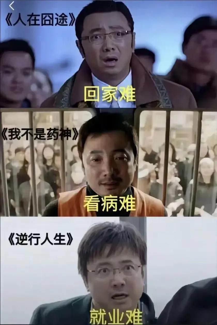 徐峥一直在演人生的各种难题。
《人在囧途》讲回家难
《我不是药神》讲看病难
《逆