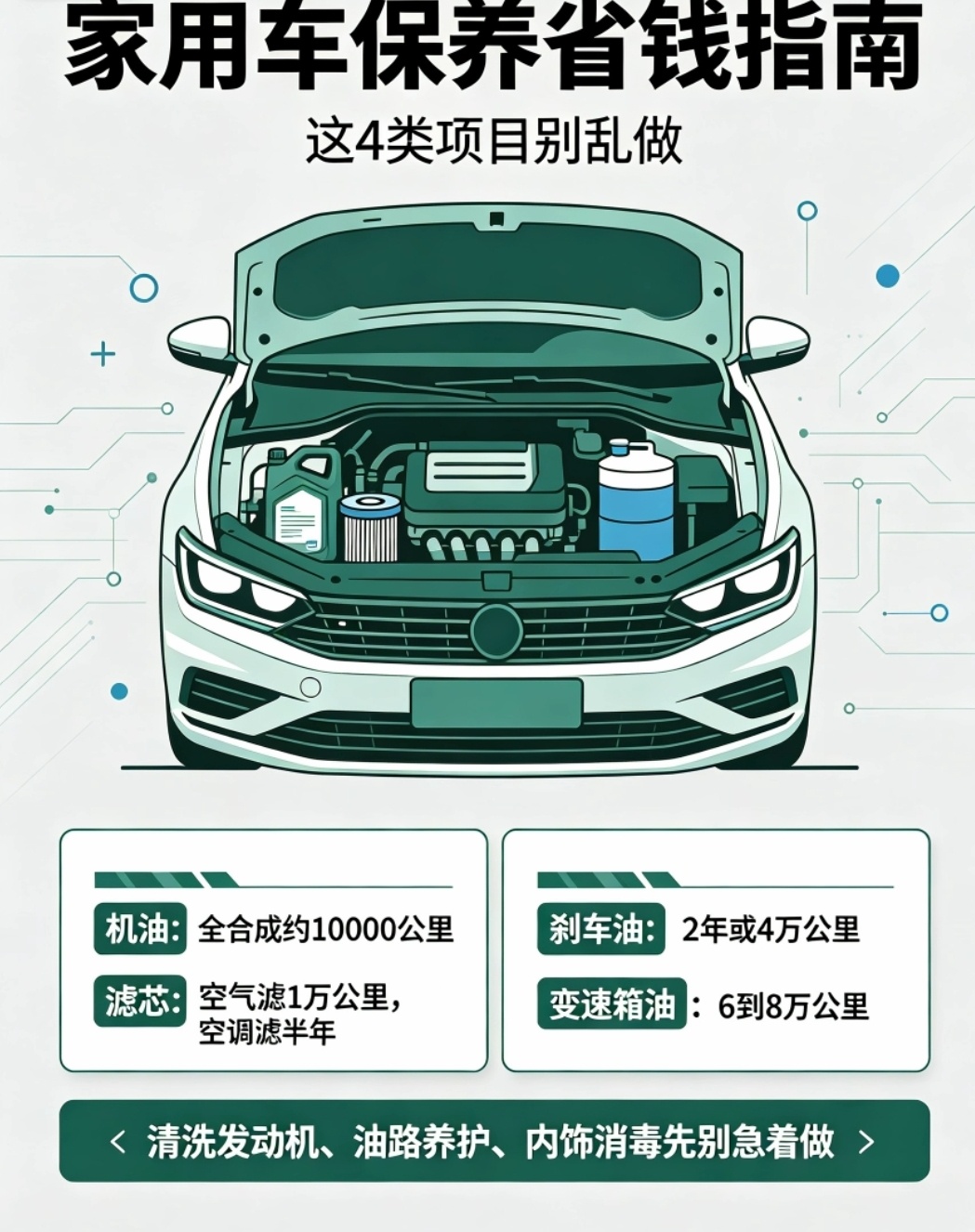汽车汽车省油耐久长长久久用车养车 家用车保养极简省钱指南，不用全听4S店1. 机