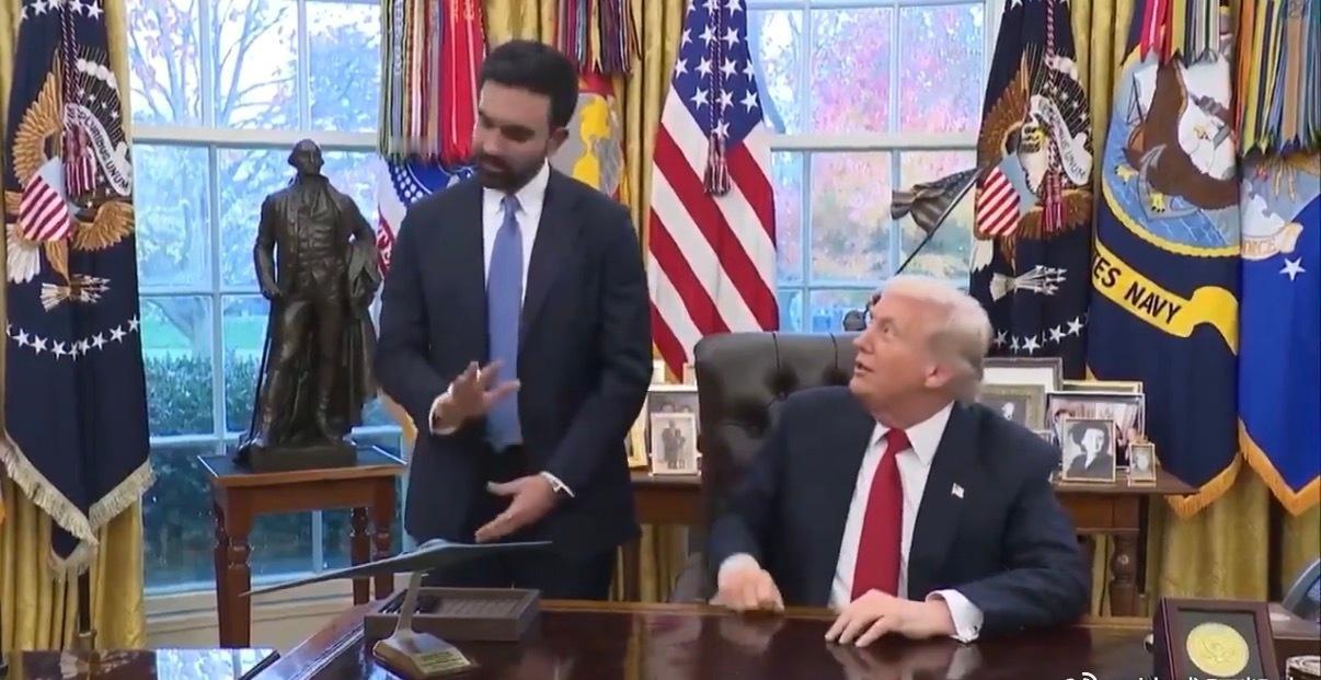 记者问佐兰·马姆达尼：“您是否认为特朗普总统是法西斯分子？”
马姆达尼：“这个…