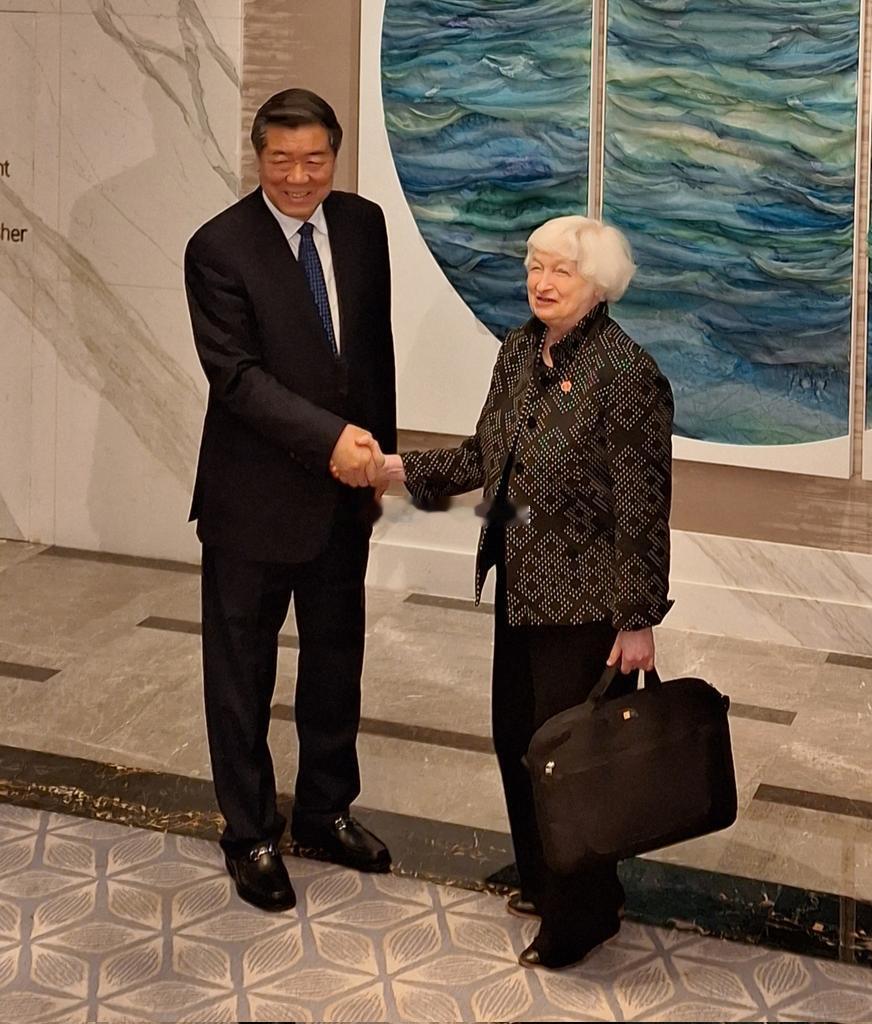 4月5日，耶伦在广州参加了中国美国商会主办的活动，并对美国在华企业发表了讲话，再