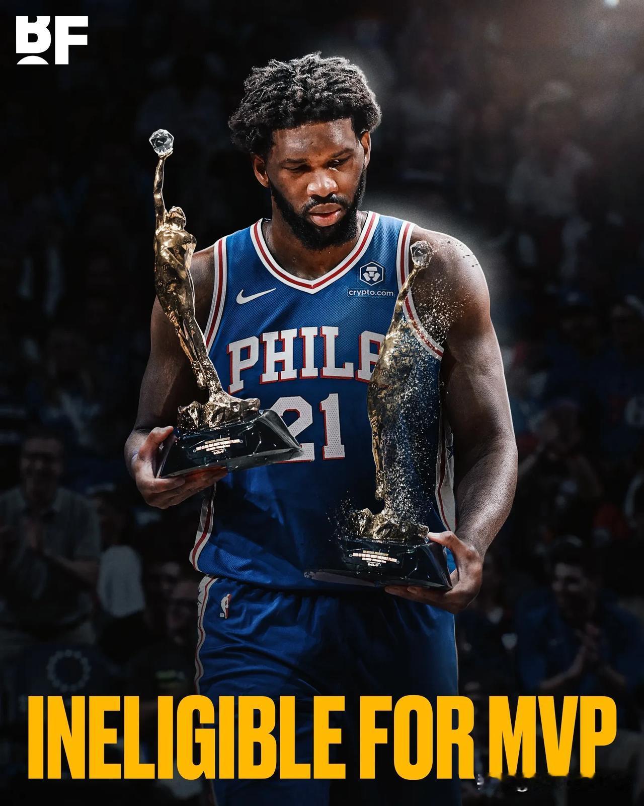 NBA消息：76人巨星恩比德正式无缘争夺本赛季常规赛MVP！
  因伤缺阵超过1