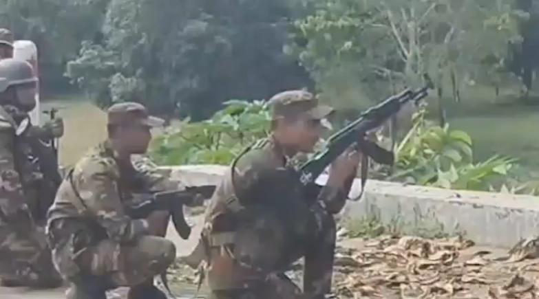 孟加拉国军队与“联合人民民主阵线”（UPDF）恐怖组织在萨耶克（Sajek）地区