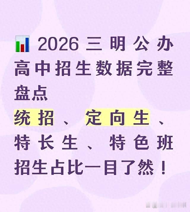 三明初三家长这几天最容易犯的错，就是把志愿只盯着统招。三明二中的统招线都到721