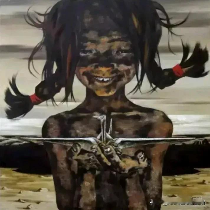 听说这是中国顶流画家的作品，画的是我们中国小女孩。这种作品最迎合美国、日本和西方