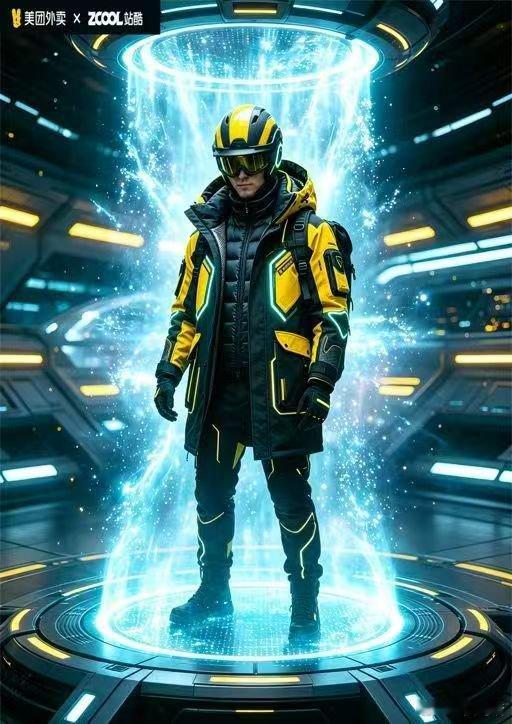 赛博感的黄衣服夯爆了未来感荧光黄直接焊在身上！冷调科技感拉满，街头行走的赛博滤镜