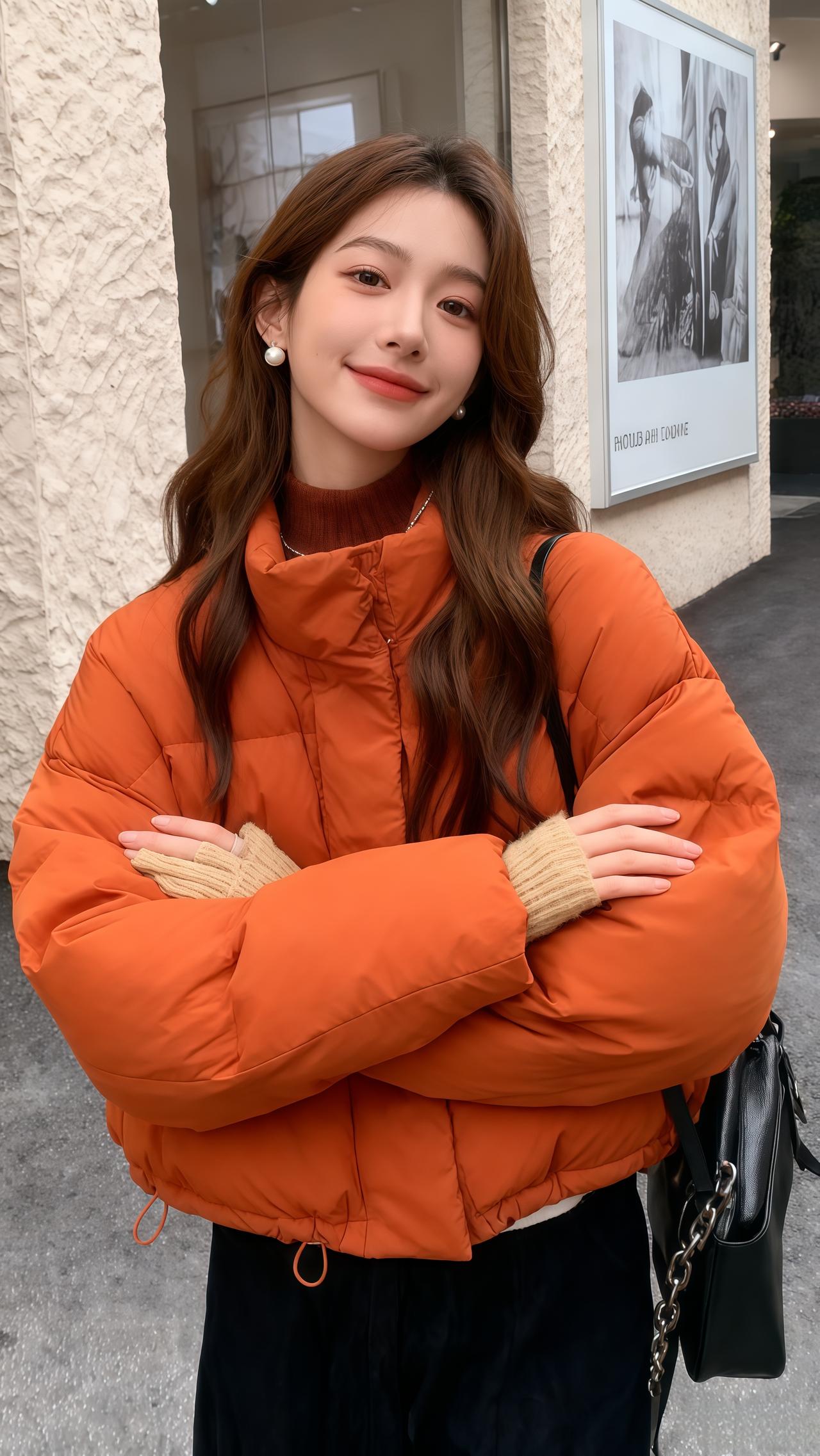 穿搭 女装 羽绒服 今天穿什么 韩系穿搭