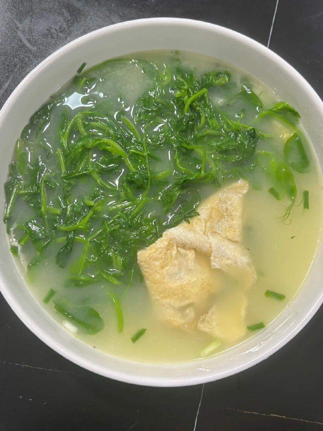 豌豆尖鸡蛋汤 永远喝不腻 ❗