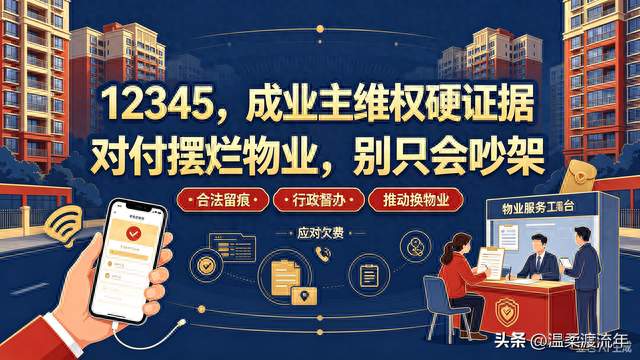 12345成业主维权王牌！不交物业费、换掉摆烂物业，全是实操干货