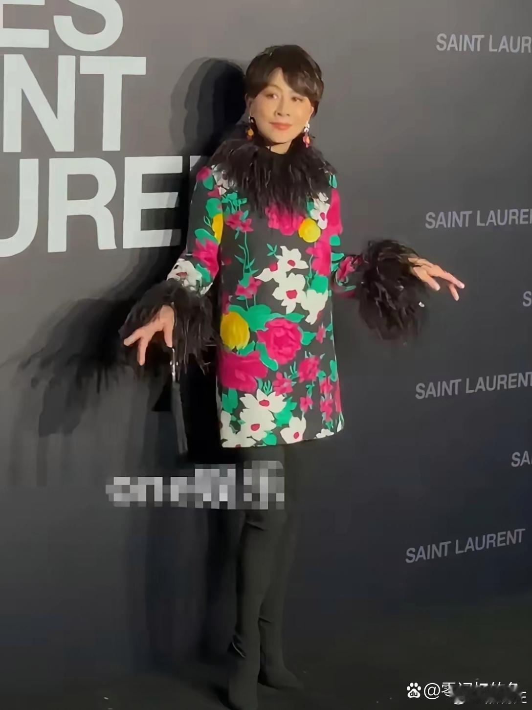 刘嘉玲拍出了中年大妈的即视感。 