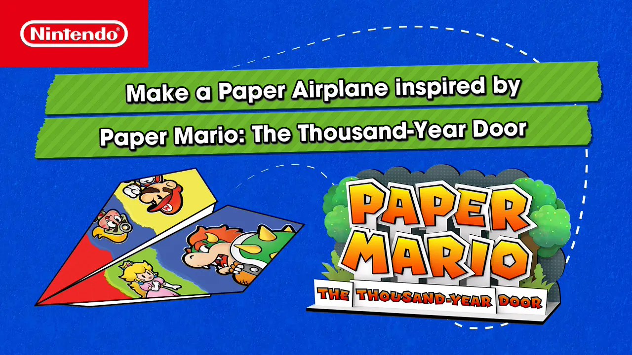 任天堂与 John Collins 推出《纸片马力欧：千年之门》主题纸飞机