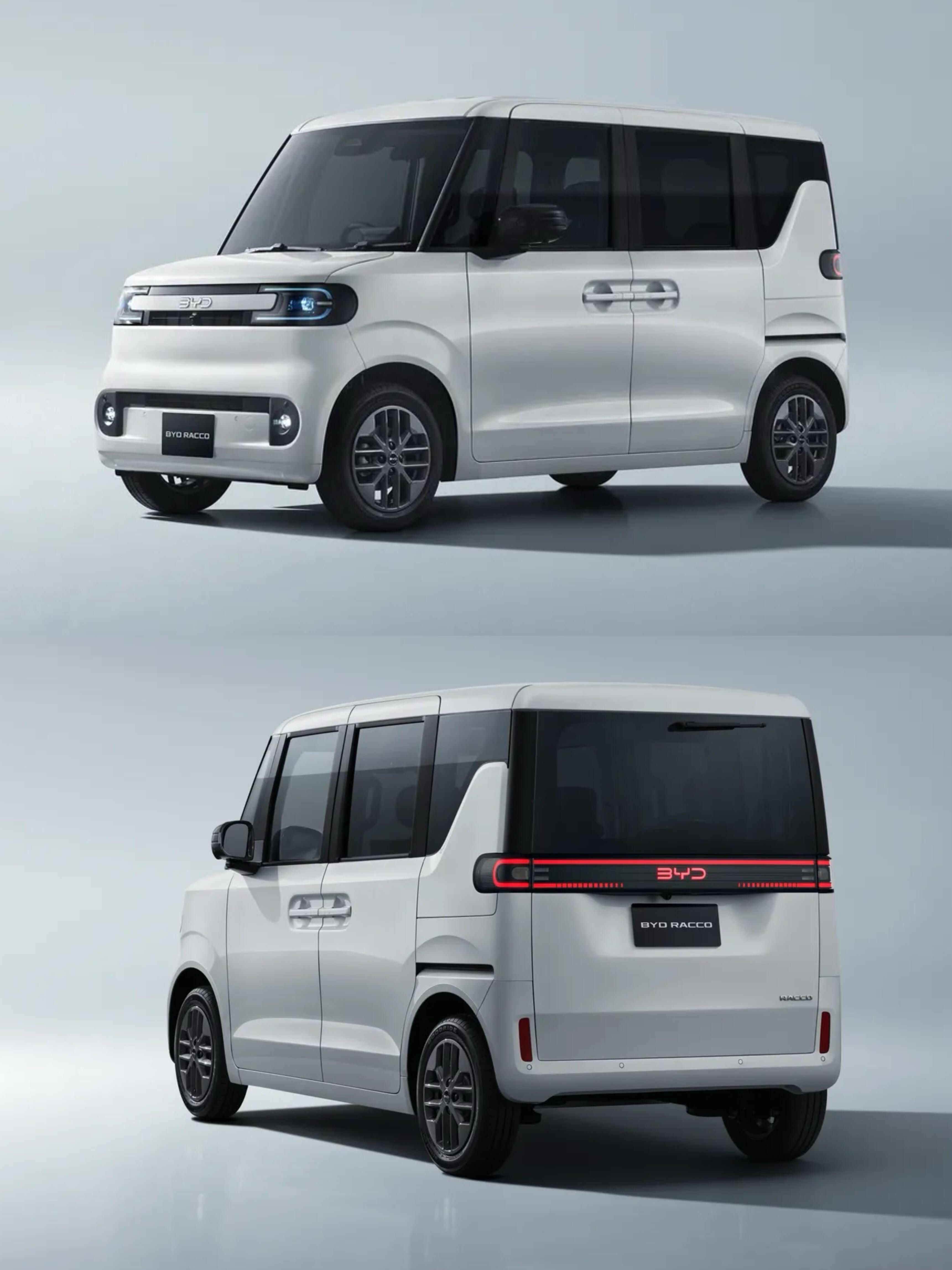 比亚迪首款K-Car来了[好喜欢]外观则是典型的K-Car模样方盒子+双A柱+巨