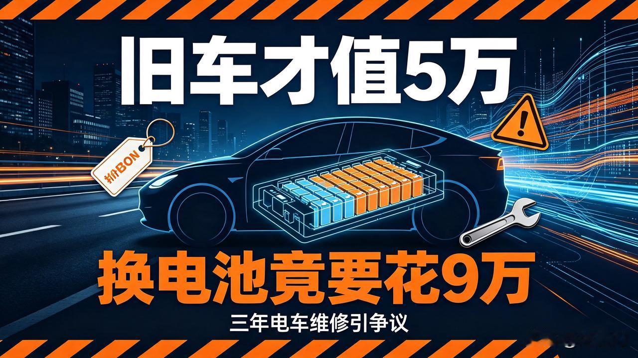 电车车主集体无奈！旧车才值5万，换电池竟要花9万！

本以为电车用车成本更低，谁